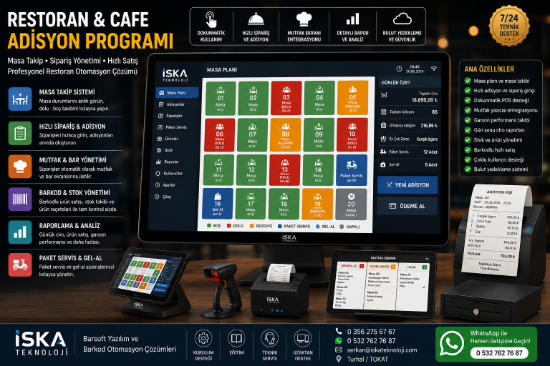 Restoran Cafe Adisyon Programı | Hızlı Satış ve Masa Takip Sistemi resmi